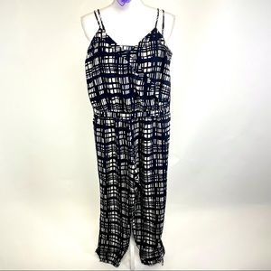 Madewell Narrow Strap Jumpsuit Navy & Ivory Medium
